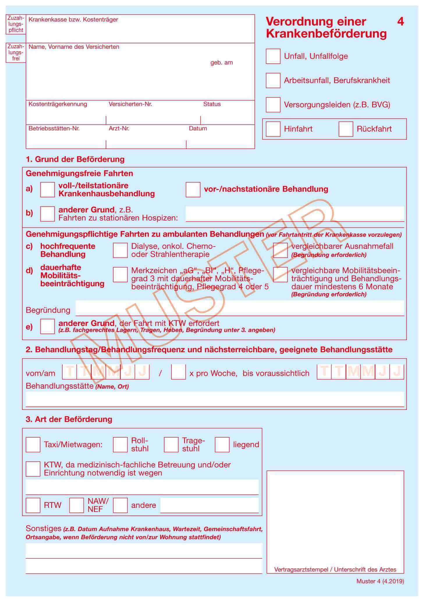 Taxi Krankenbeförderung